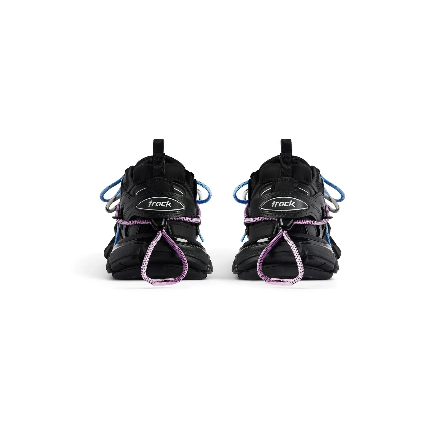 Balanciaga Track Noir Avec Laces Rose Et Bleue