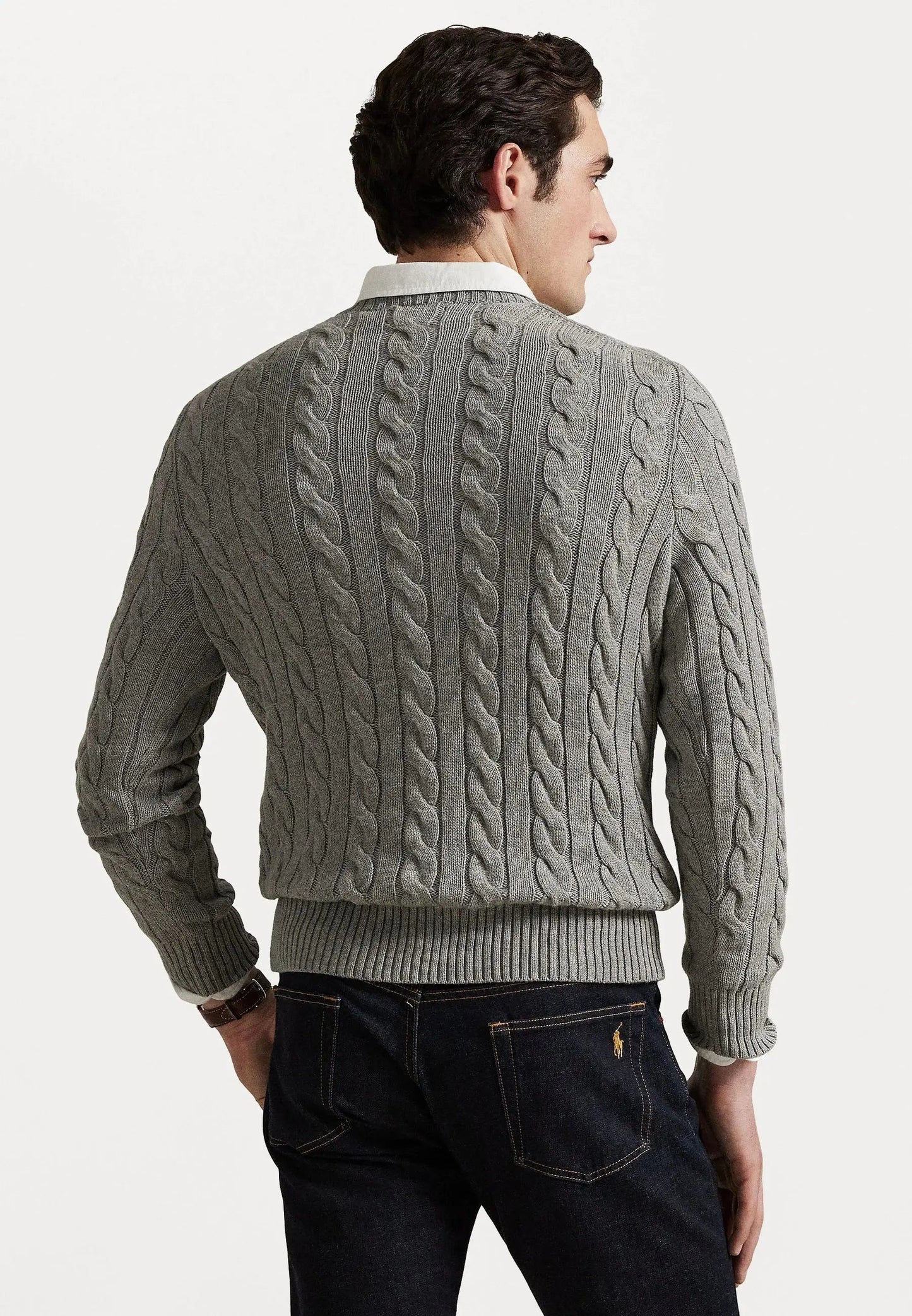 Pull Ralph Lauren En Laine Gris