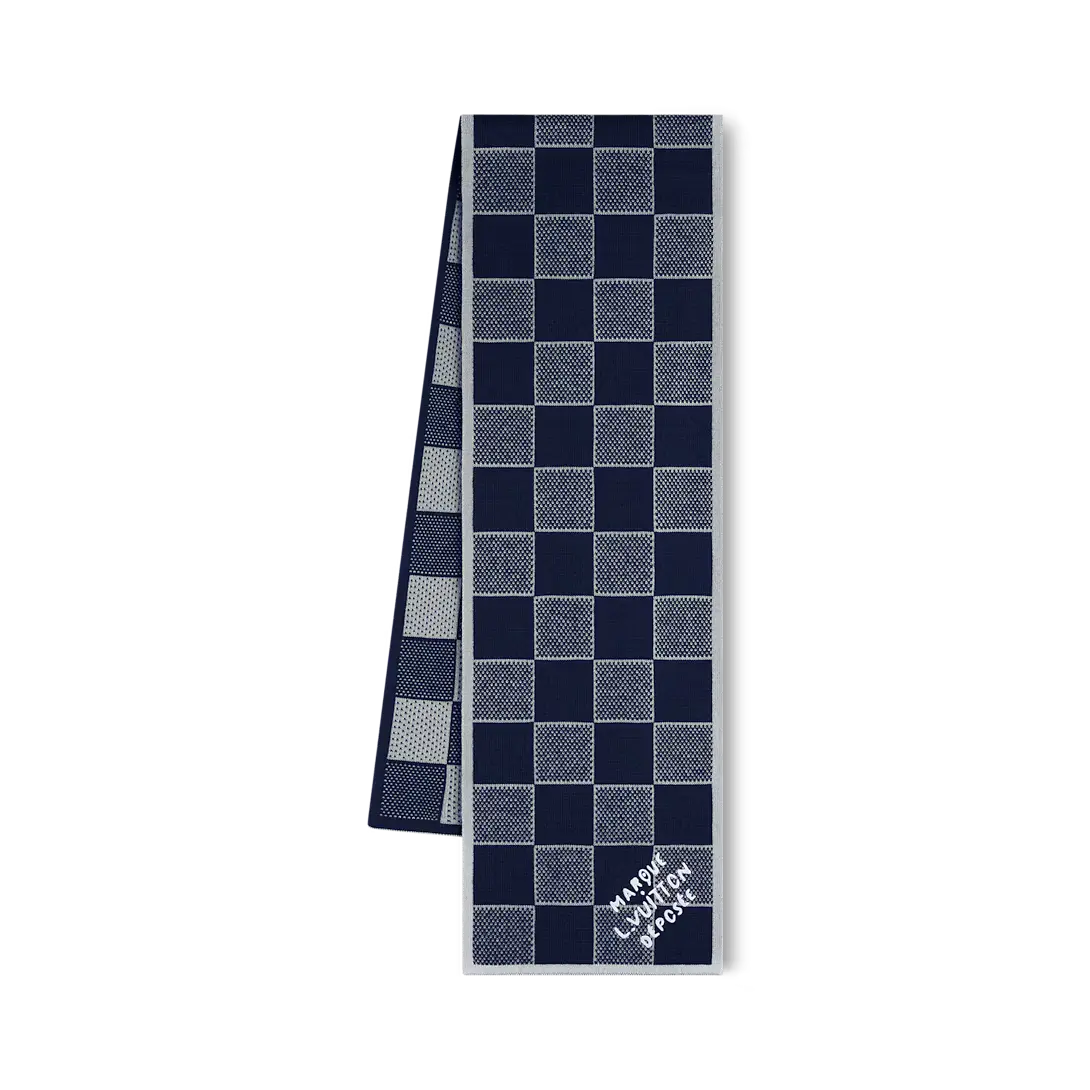 Bonnet et Écharpe Damier Heritage Bleu