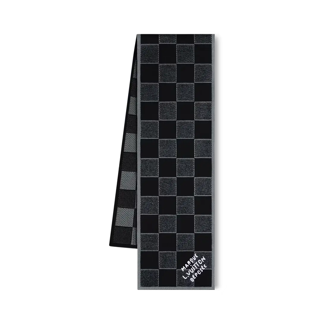 Bonnet et Écharpe Damier Heritage Noir