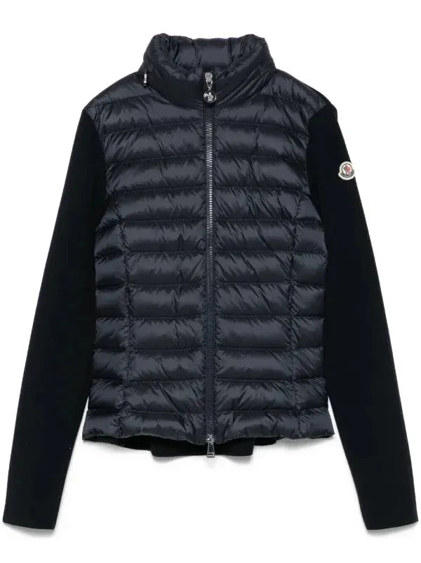 Moncler Cardigan Zippé à Design Matelassé