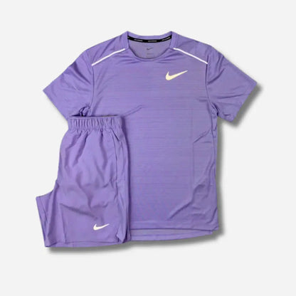 Ensemble short/t-shirt running Lila