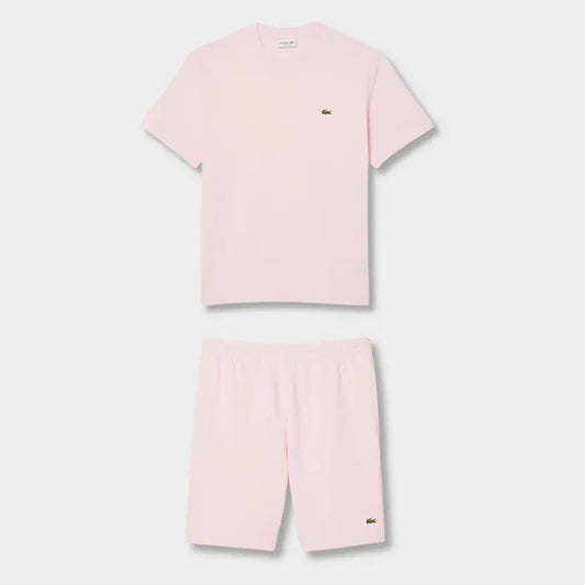 Ensemble short/t-shirt Lacoste Rose