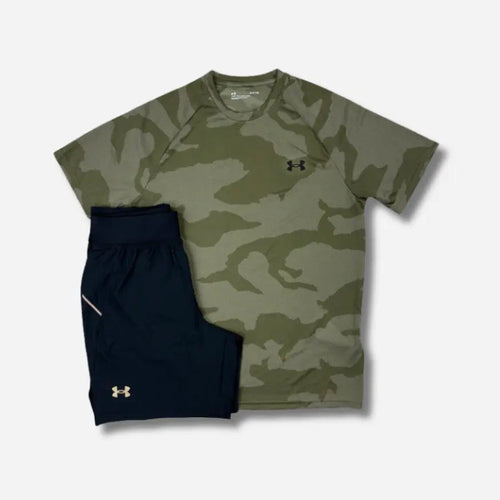 Ensemble short/t-shirt Under Kaki