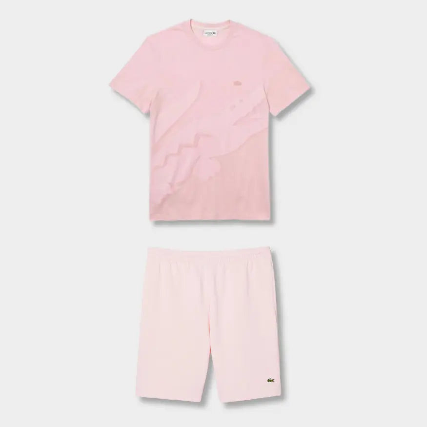 Ensemble short/t-shirt Lacoste Rose