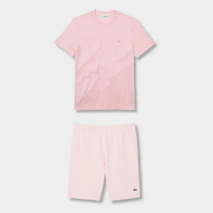 Ensemble short/t-shirt Lacoste Rose