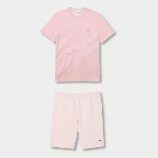 Ensemble short/t-shirt Lacoste Rose