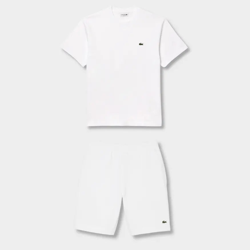 Ensemble short/t-shirt Lacoste Blanc