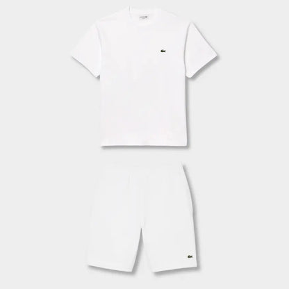 Ensemble short/t-shirt Lacoste Blanc