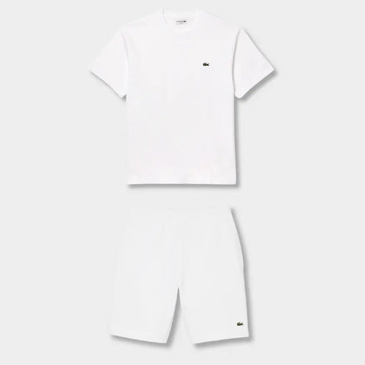 Ensemble short/t-shirt Lacoste Blanc
