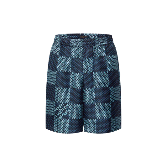 Short Damier en soie