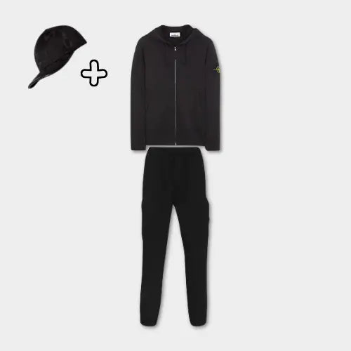 Ensemble Stone Island Noir + Casquette offerte