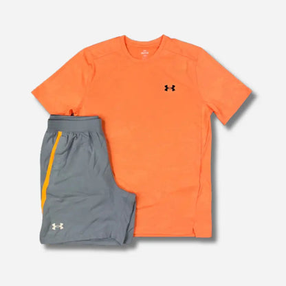 Ensemble short/t-shirt Under Armour orange