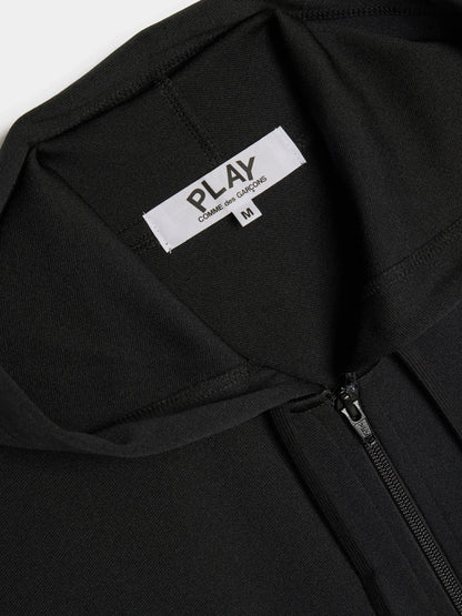 Sweat zippé CDG Avec Capuche Noir