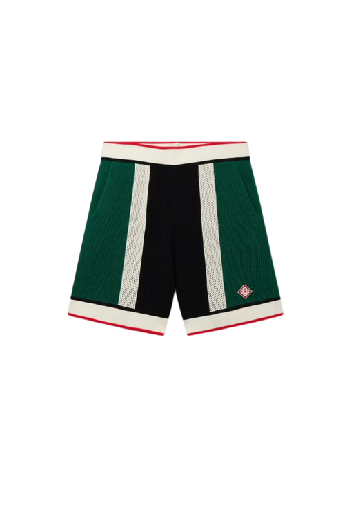 TENNIS MAILLE RAYÉ SHORTS
