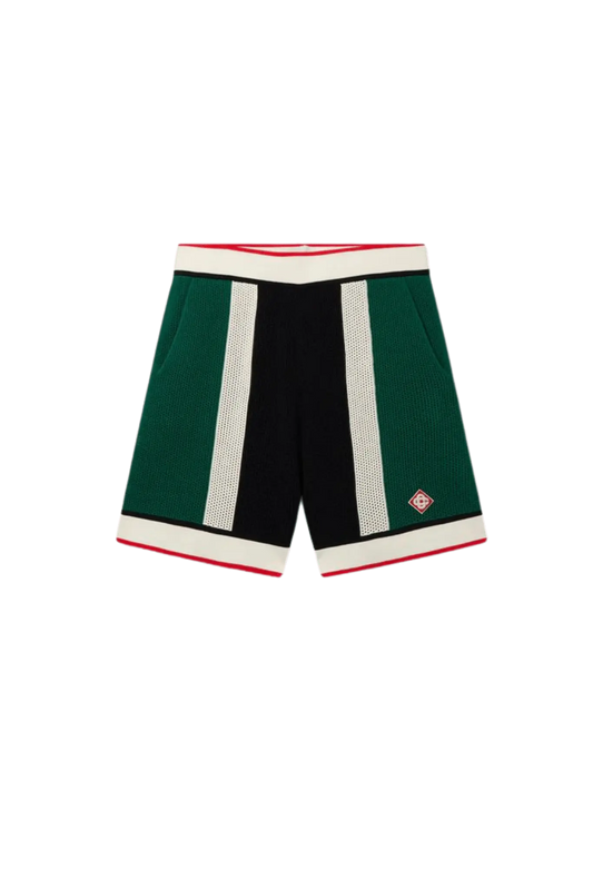 TENNIS MAILLE RAYÉ SHORTS