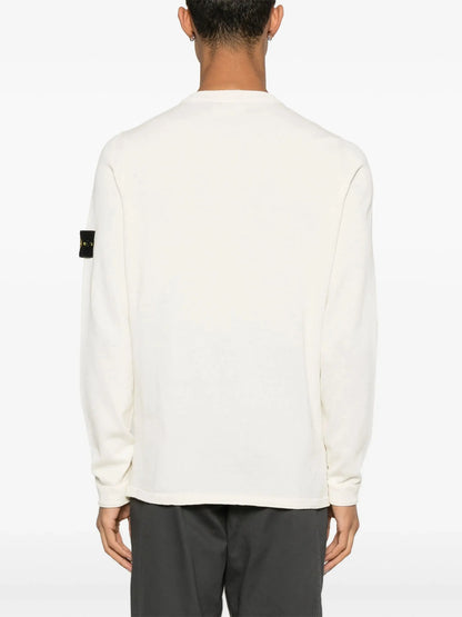 Stone Island Pull Col Rond Beige