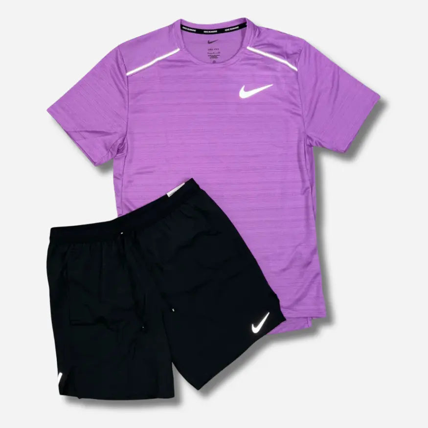 Ensemble short/t-shirt running Violet