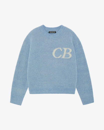 Pull CB Logo Knit Bleu CIel