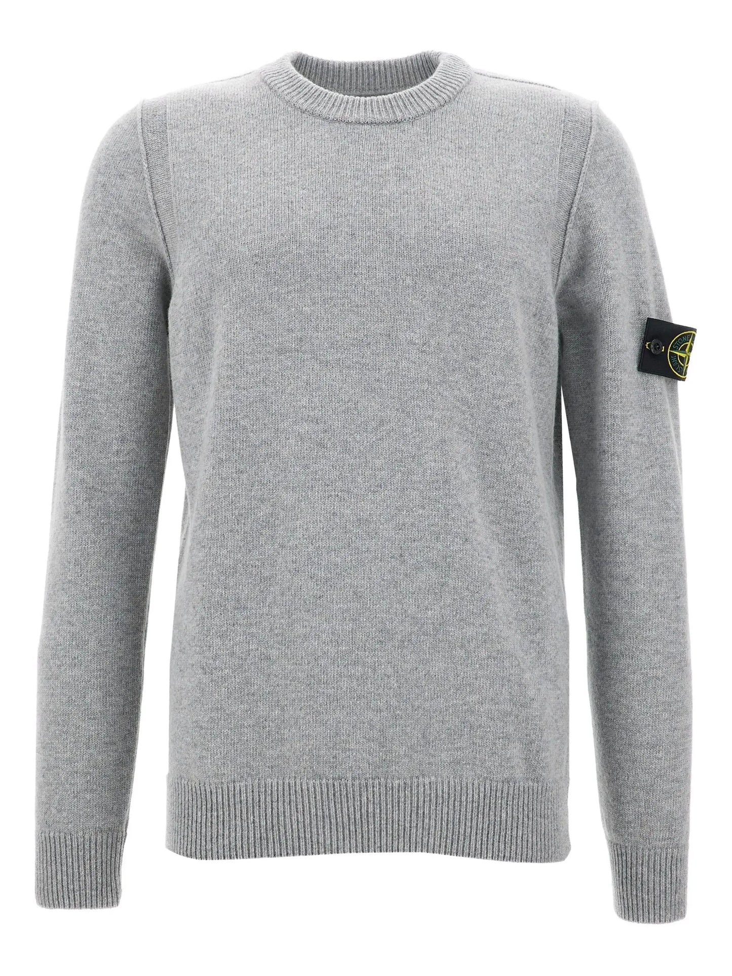 Stone Island Pull Col Rond Gris