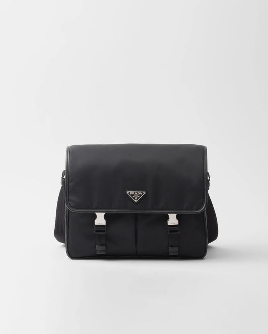 Sac porté épaule en Re-Nylon et cuir Saffiano