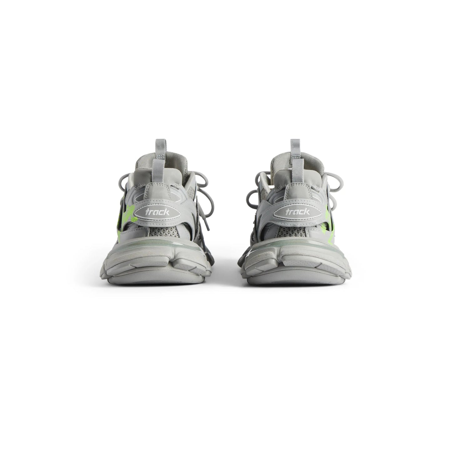 Balanciaga Track Gris Avec Logo Jaune Fluo