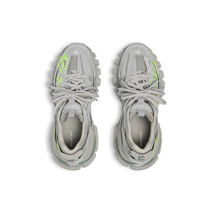 Balanciaga Track Gris Avec Logo Jaune Fluo