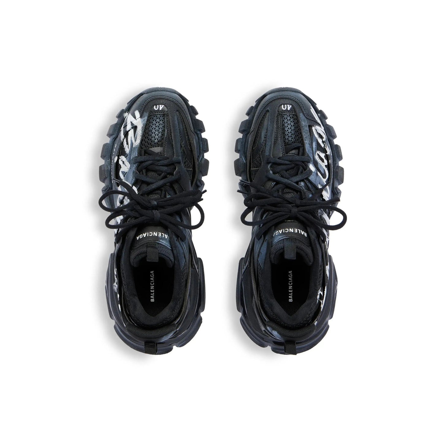 Balanciaga Track Noir Avec Logo Blanc