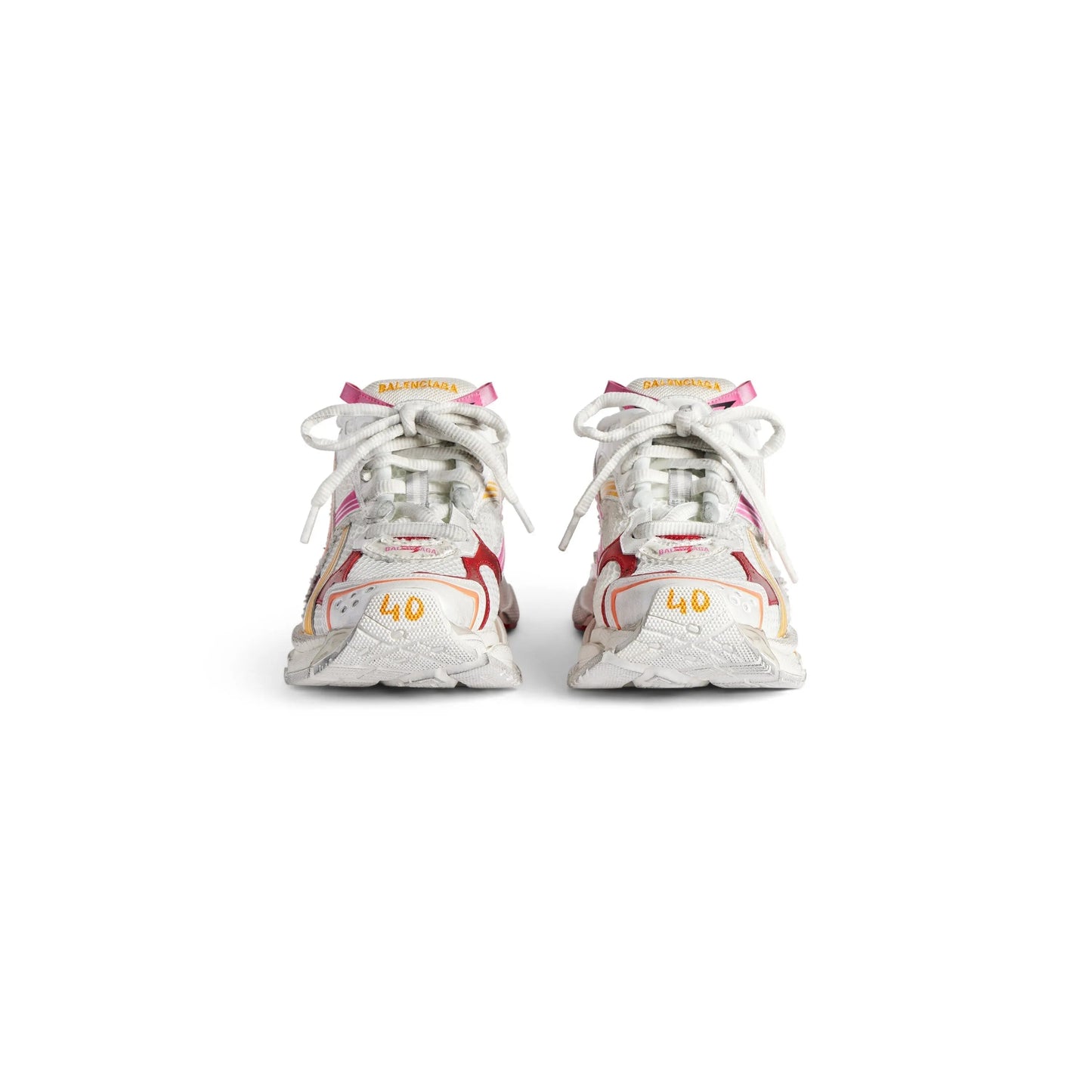 Balanciaga Runner Blanc Orange Rose Et Rouge