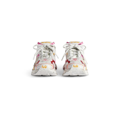 Balanciaga Runner Blanc Orange Rose Et Rouge