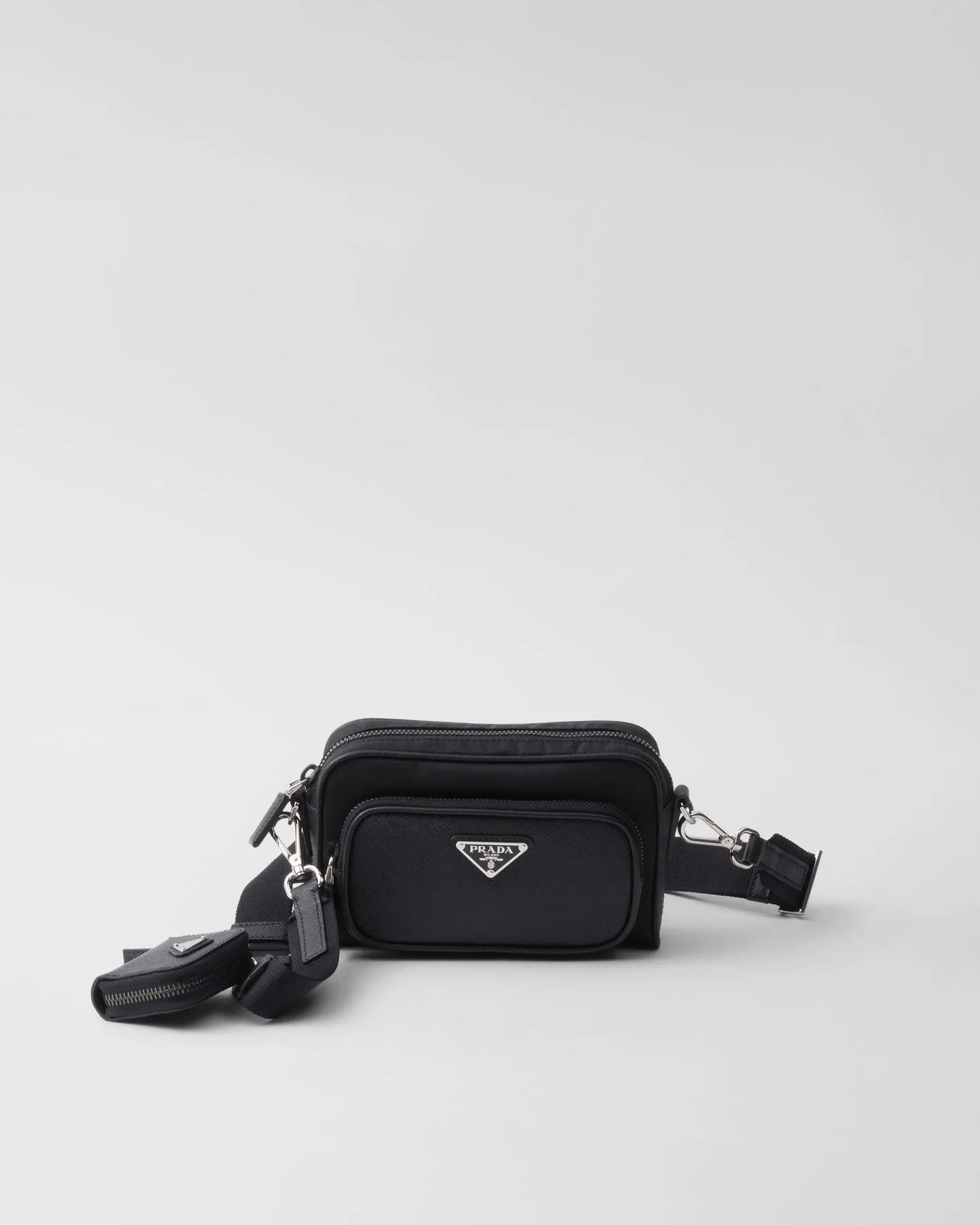 Sac porté épaule en Re-Nylon et cuir Saffiano