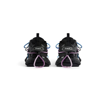 Balanciaga Track Noir Avec Laces Rose Et Bleue