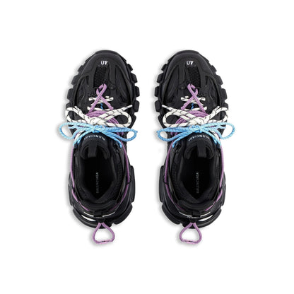 Balanciaga Track Noir Avec Laces Rose Et Bleue