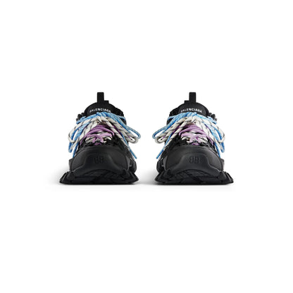 Balanciaga Track Noir Avec Laces Rose Et Bleue
