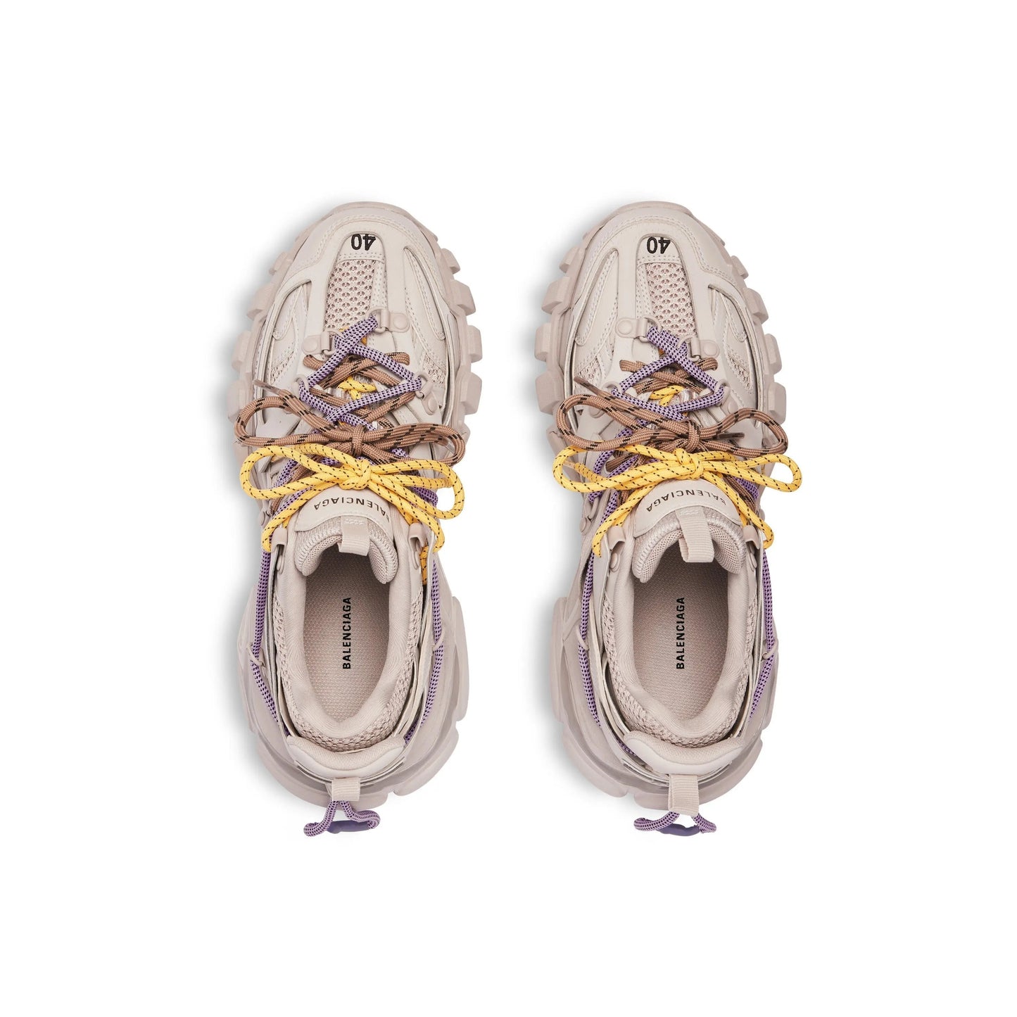 Balanciaga Track Taupe Avec Laces Jaune Et Violette