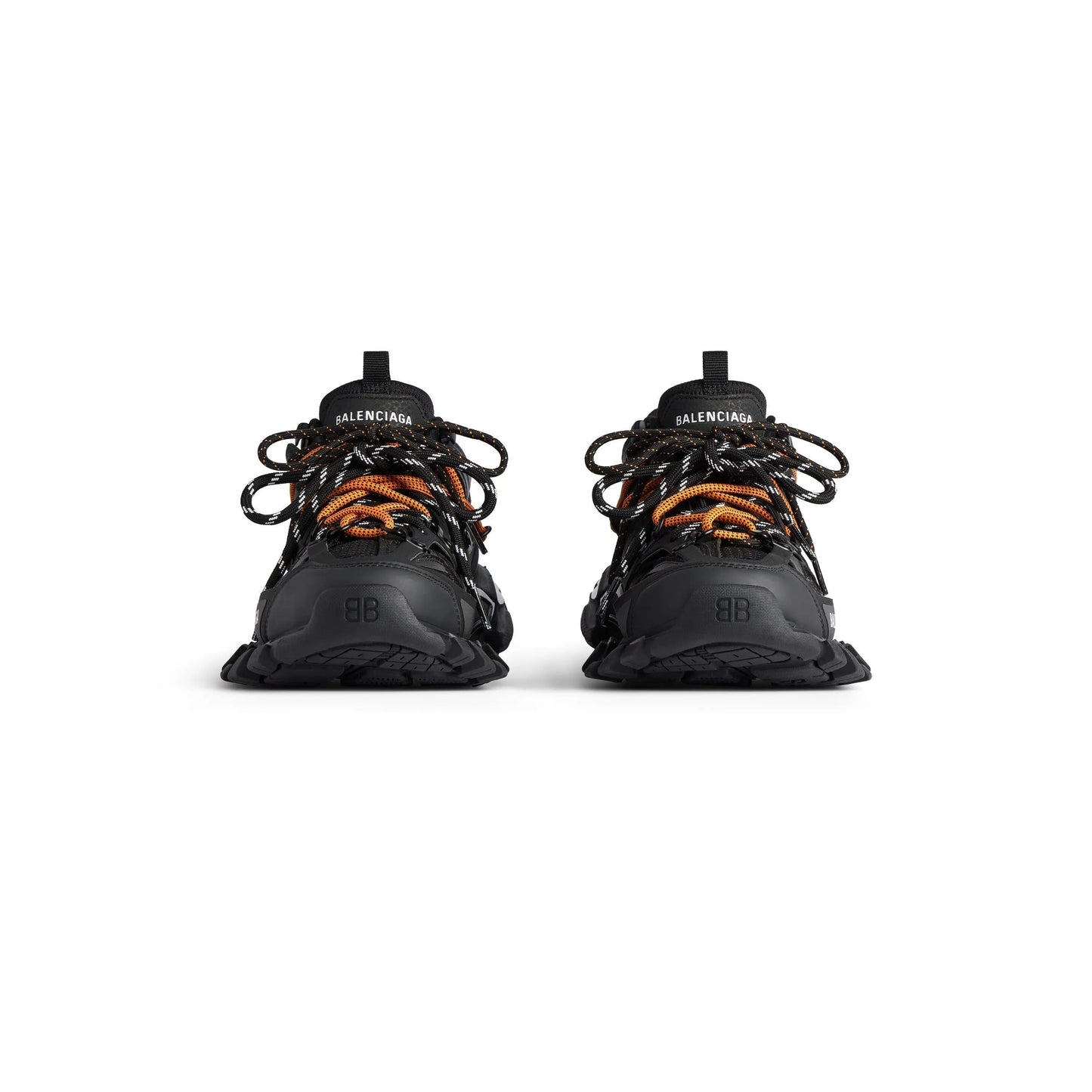 Balanciaga Track Avec Laces Noire Et Orange