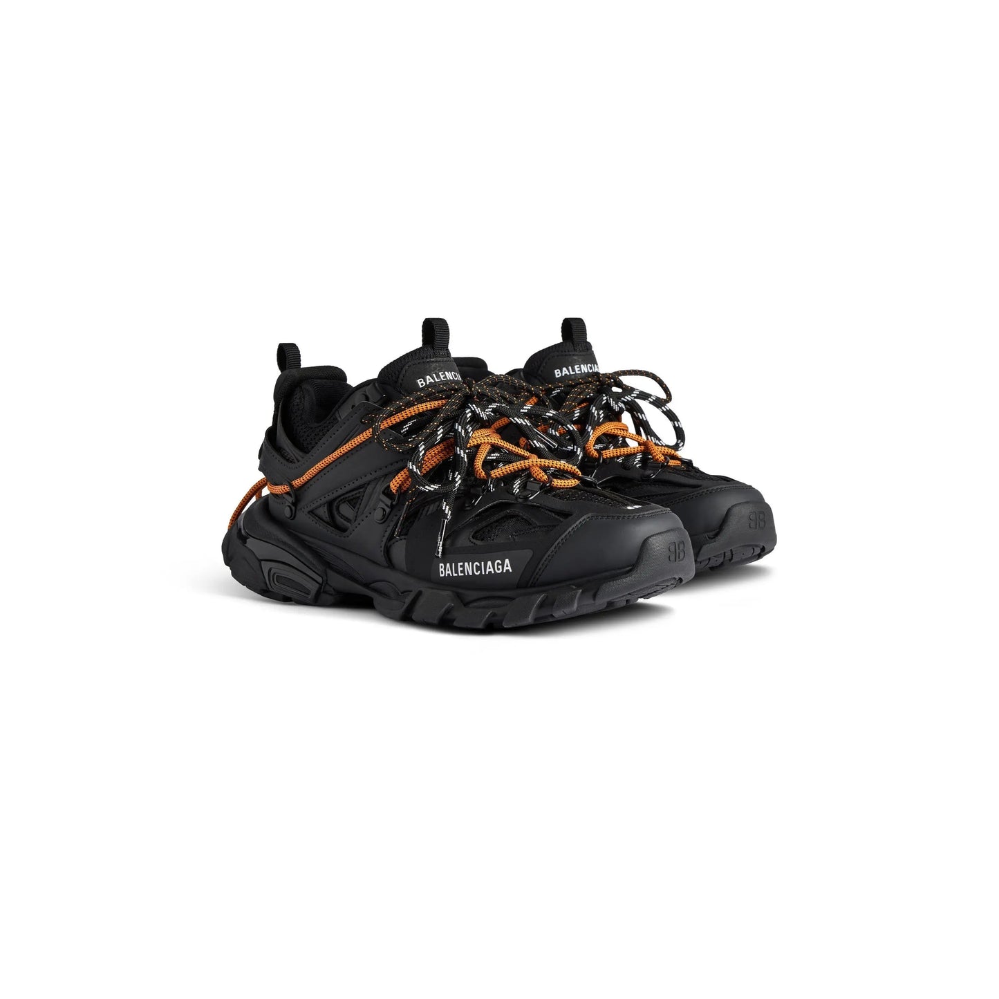 Balanciaga Track Avec Laces Noire Et Orange