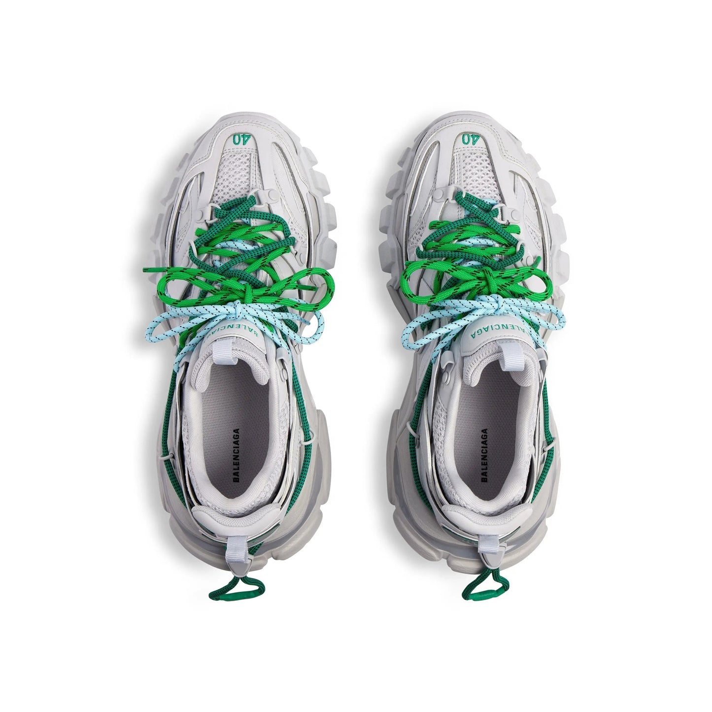 Balanciaga Track Gris Avec Laces Verte et Bleue