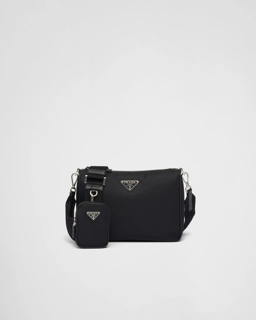 Sac porté épaule en Re-Nylon et cuir Saffiano