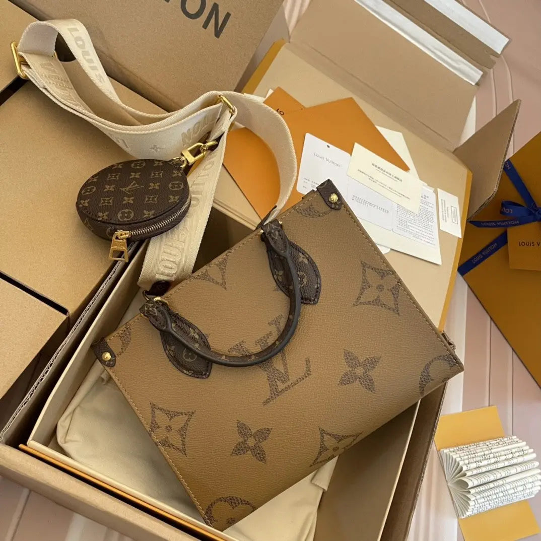 LV - Petit Cabas OnTheGo BB Maron double