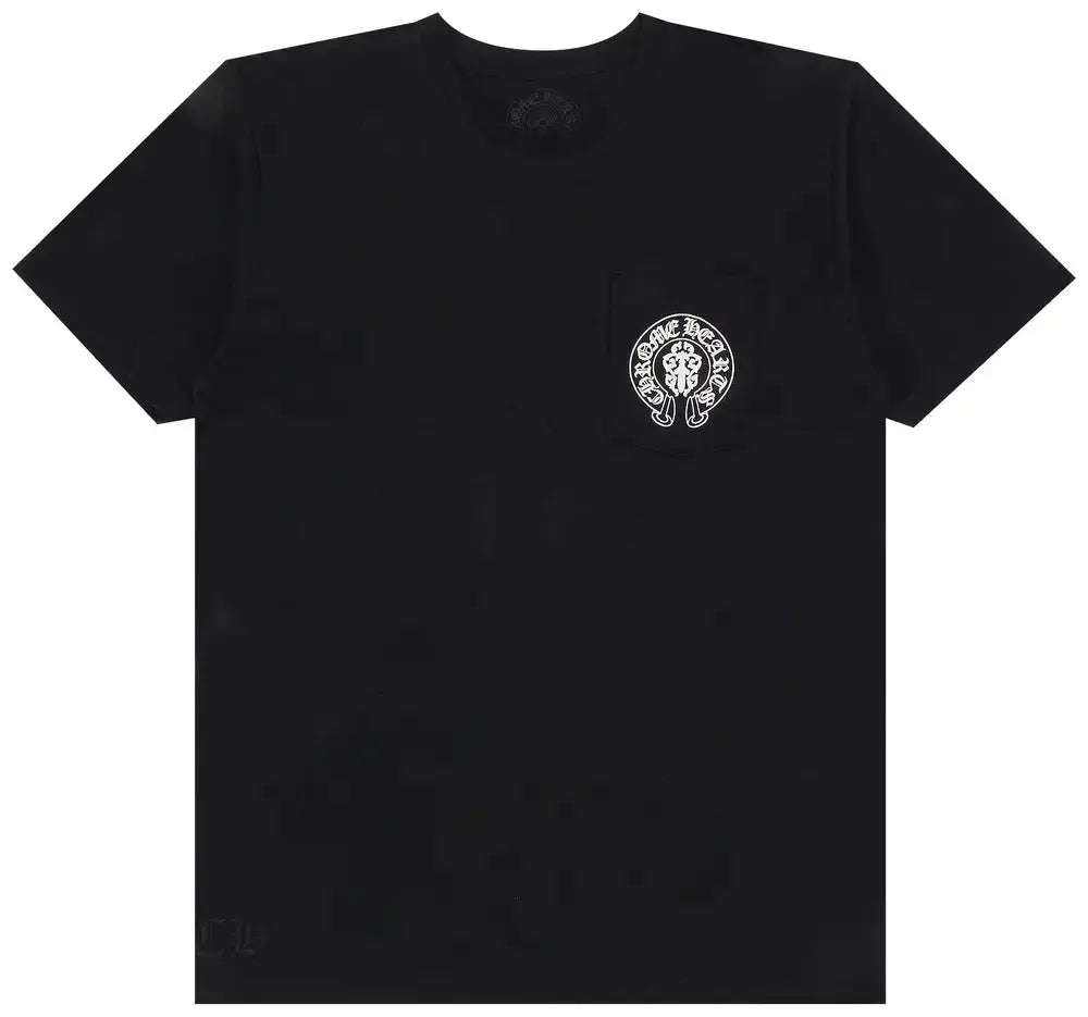 T-Shirt Chrome Heart Noir Drapeau US