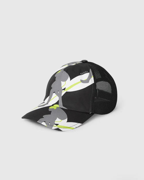 Casquette en toile de coton imprimée