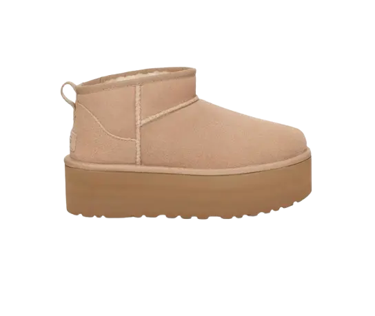 UGG Botte Classic Ultra Mini à plateforme Beige