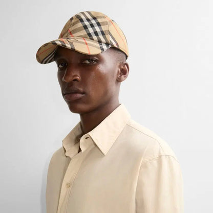 Casquette de baseball en coton mélangé Check EKD