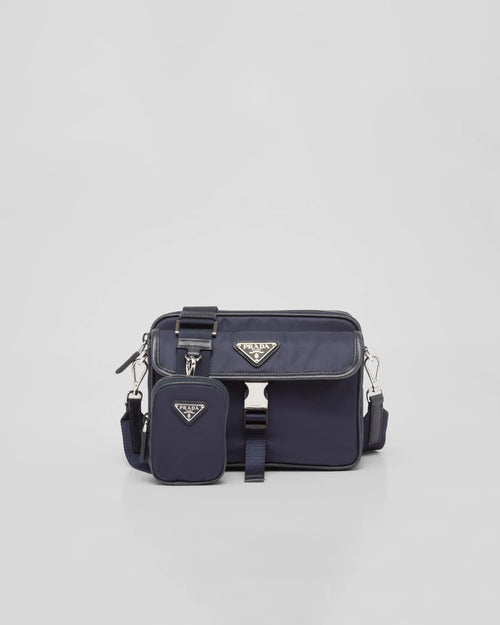 Sac porté épaule en Re-Nylon et cuir Saffiano