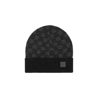 Bonnet et Écharpe Neo Petit Damier Noir