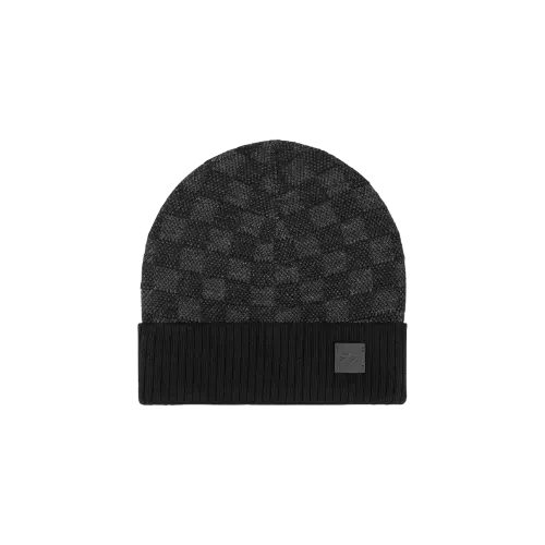 Bonnet et Écharpe Neo Petit Damier Noir