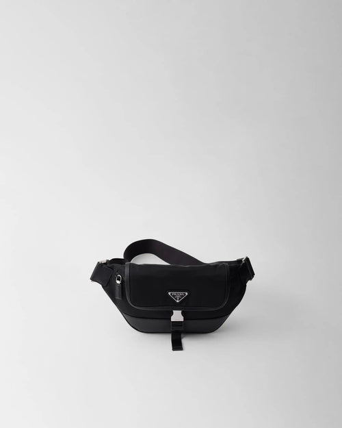Sac porté épaule en Re-Nylon et cuir Saffiano