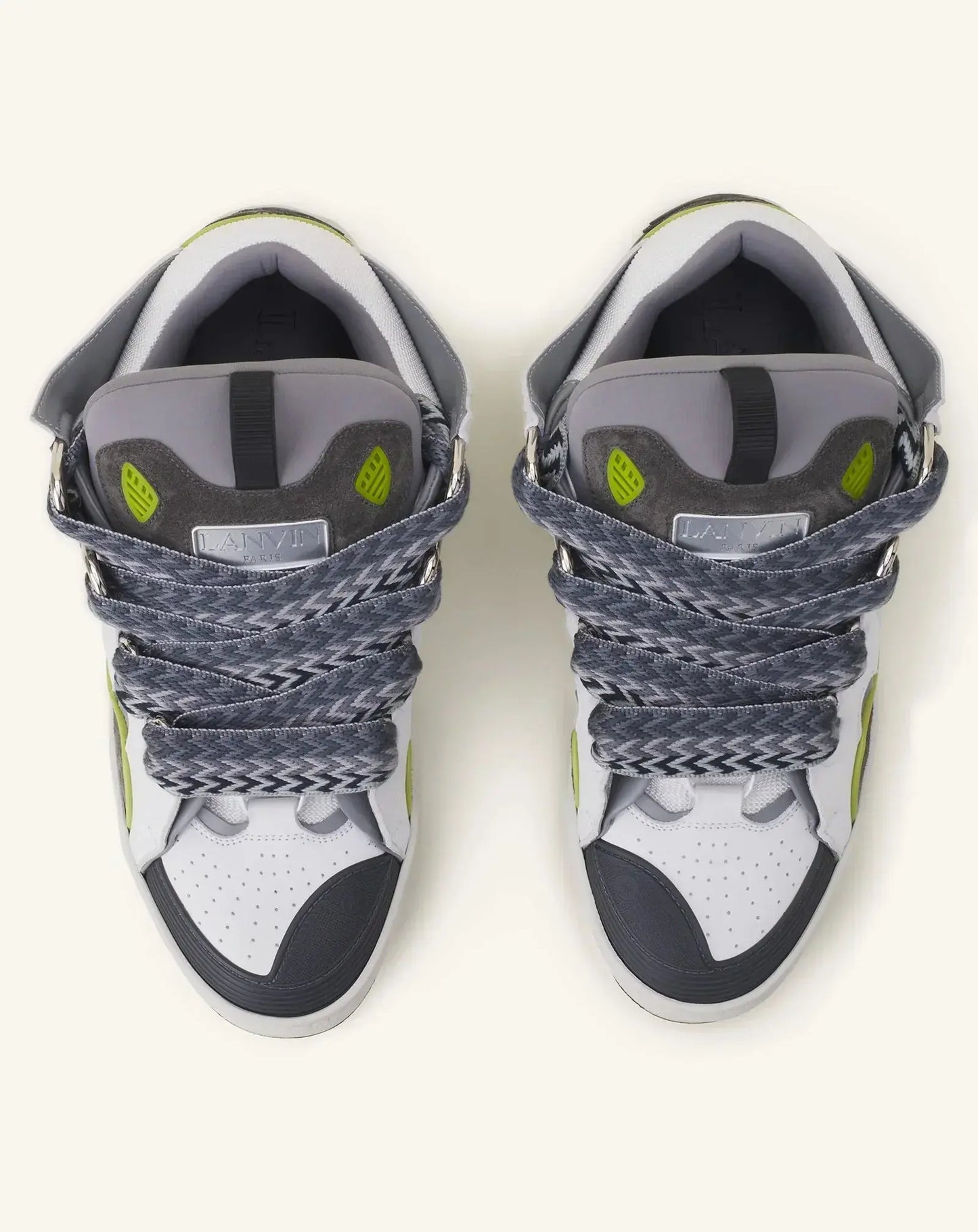 Lanvin Curb Gris Et Vert