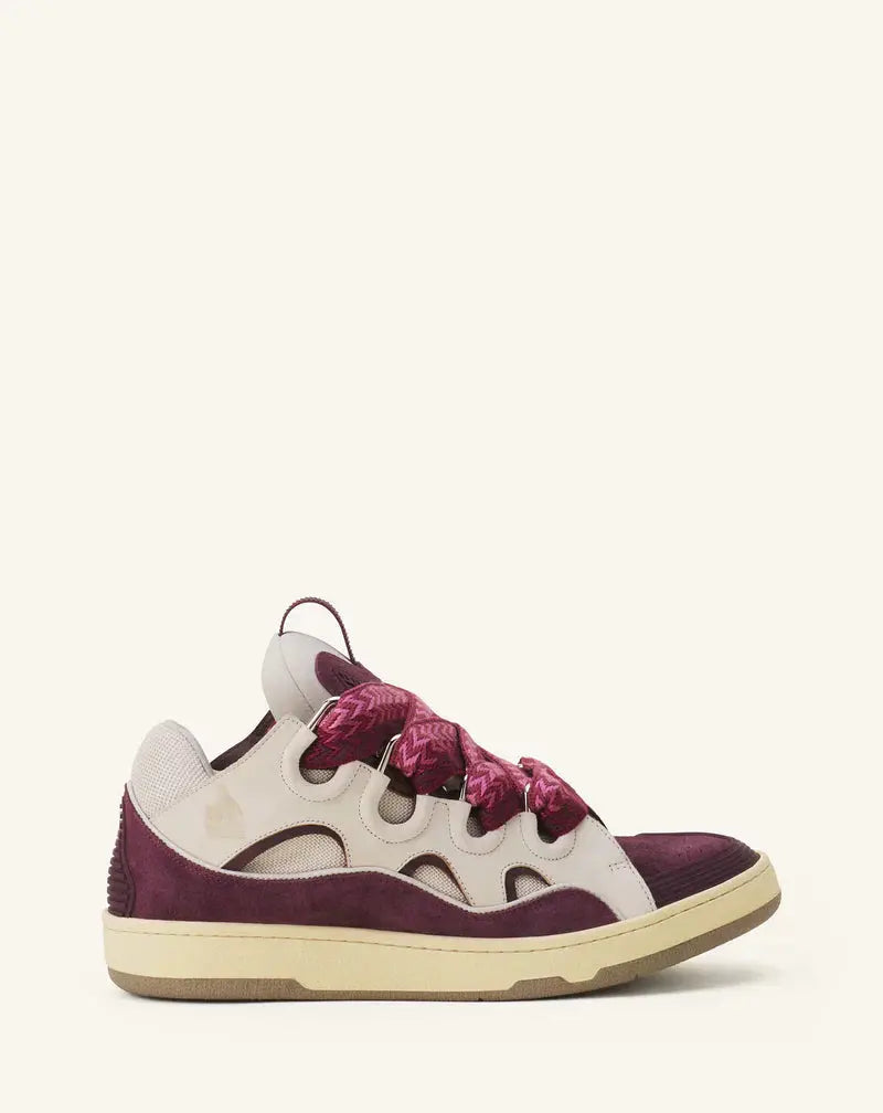 Lanvin Curb Beige Et Bordeaux